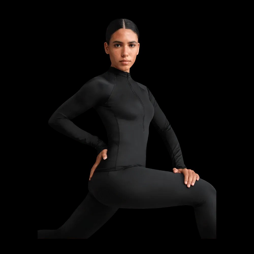 Nike x Skims Shine Women's Long-Sleeve Half-Zip Top CURRANT - HypeFly India View 5