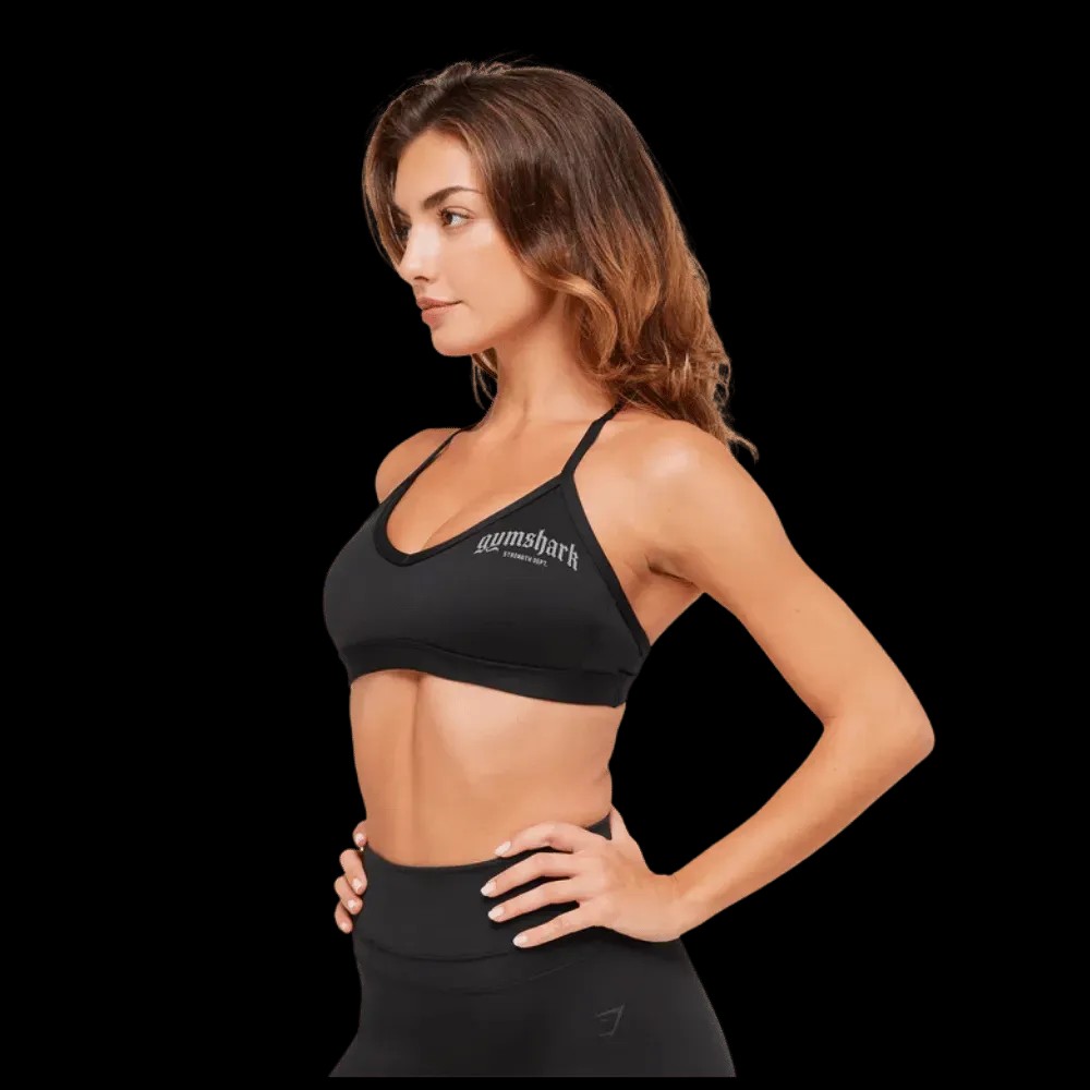 Gymshark Graphic Sports Bra Black - HypeFly India View 5
