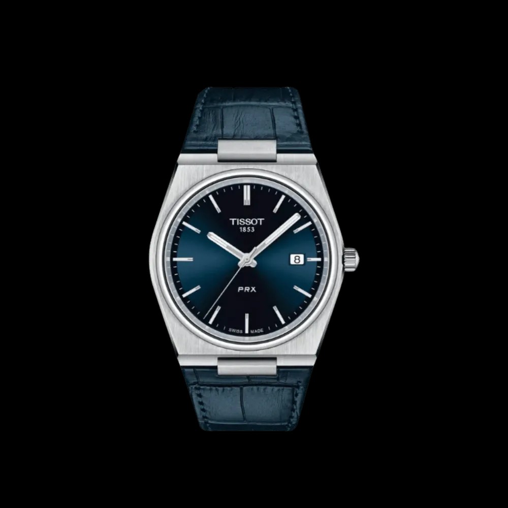 Tissot PRX Quartz Blue Dial Analog Leather Watch - HypeFly India View 1