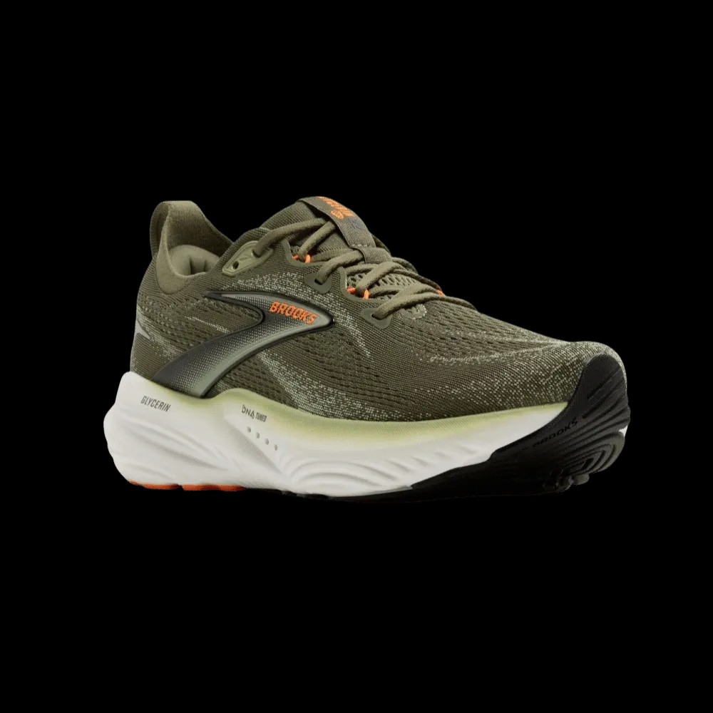 Brooks Glycerin 22 Dusty Olive Tea Orange - HypeFly India View 3