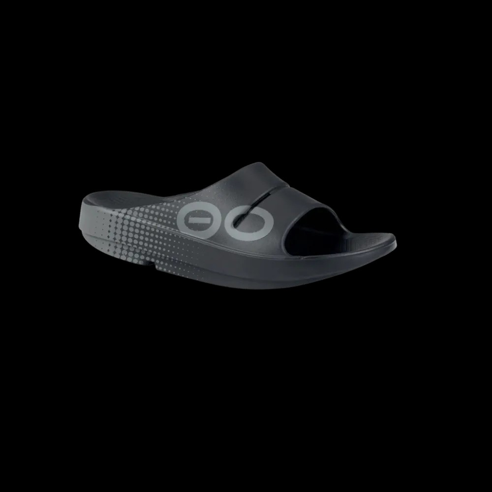 Oofos OOahh Sport Slide Sandal Black & Slate - HypeFly India View 3
