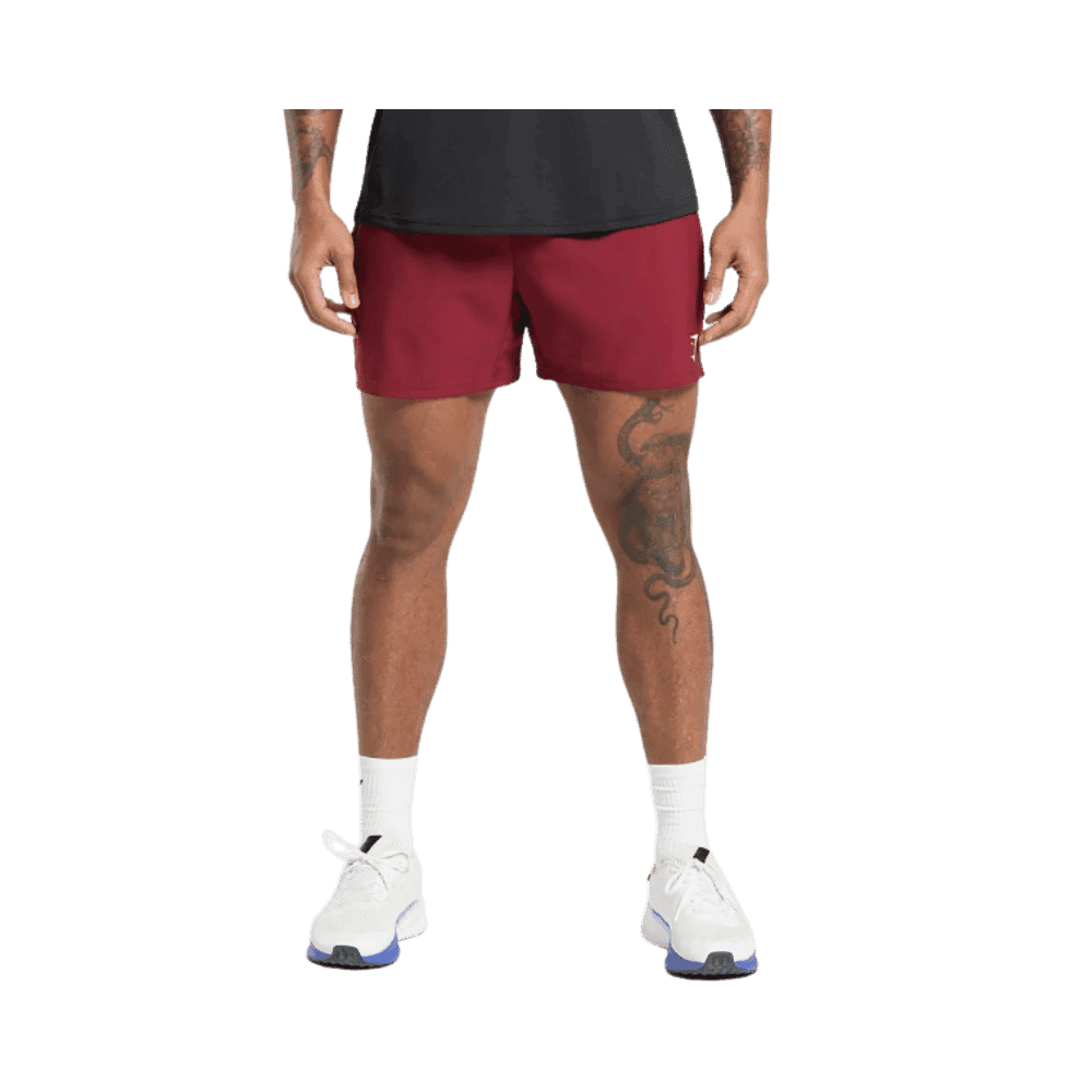 Gymshark Arrival 5" Shorts Sets Red - HypeFly India View 1