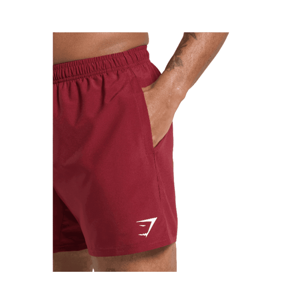 Gymshark Arrival 5" Shorts Sets Red - HypeFly India View 3