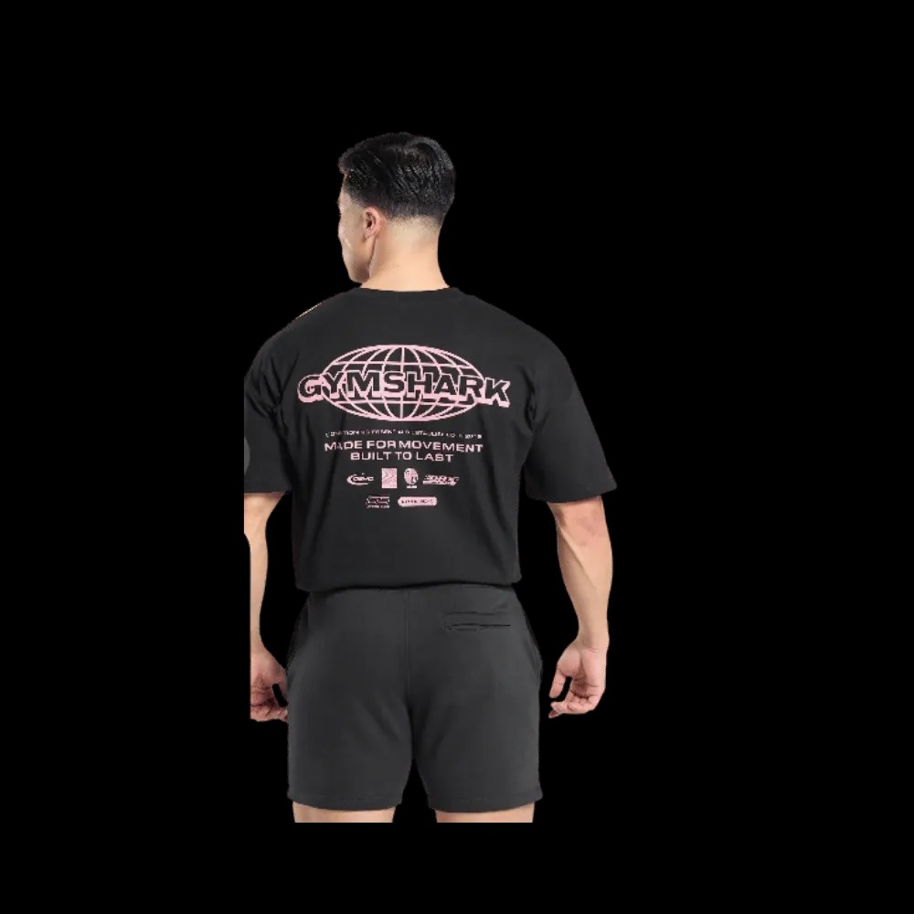 Gymshark Worldwide T-Shirt Black - HypeFly India View 4