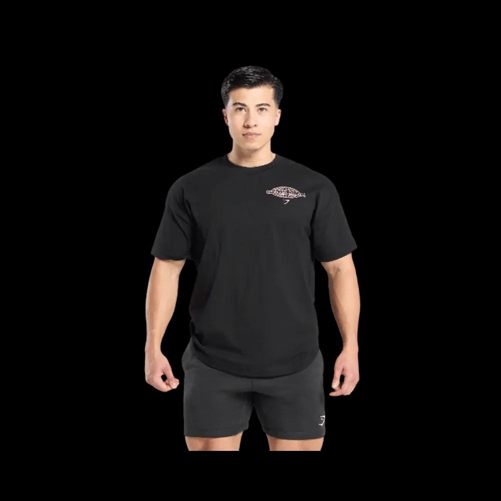 Gymshark Worldwide T-Shirt Black - HypeFly India View 1