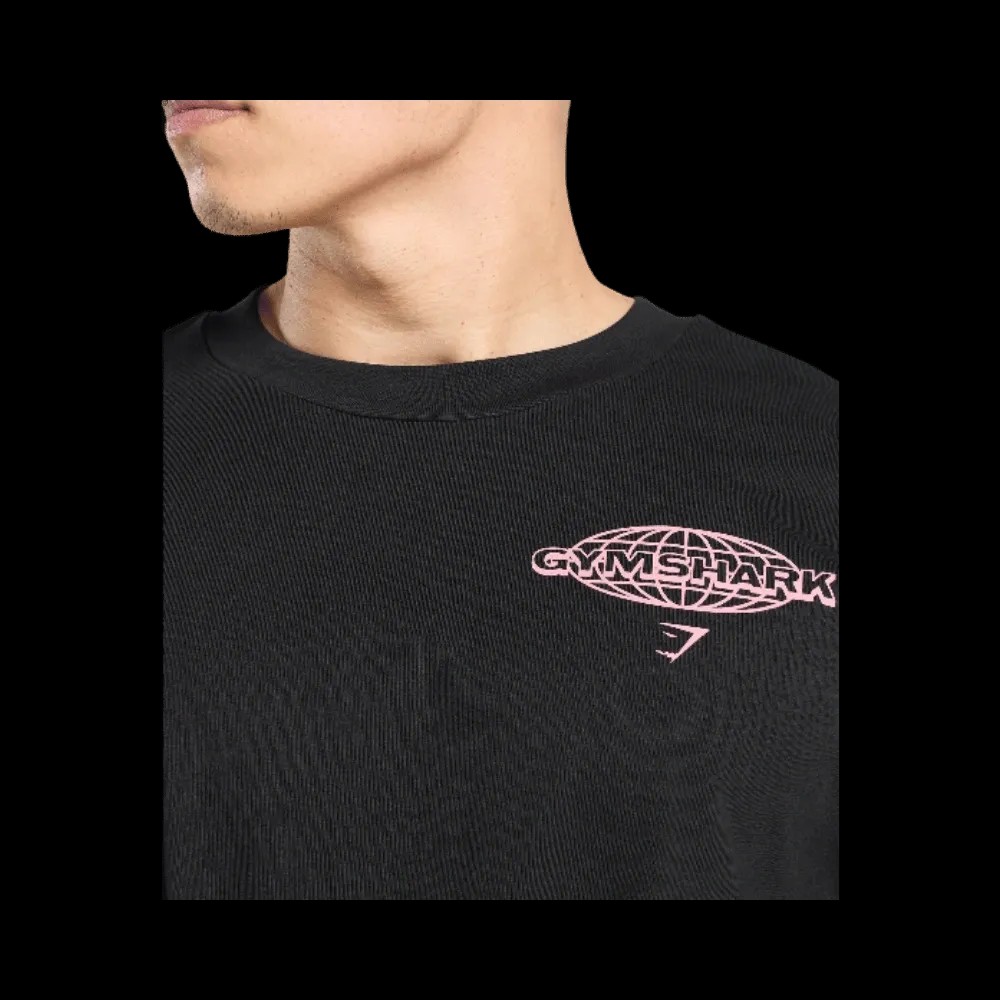 Gymshark Worldwide T-Shirt Black - HypeFly India View 5