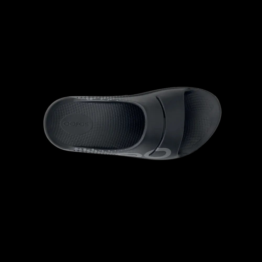 Oofos OOahh Sport Slide Sandal Black & Slate - HypeFly India View 2
