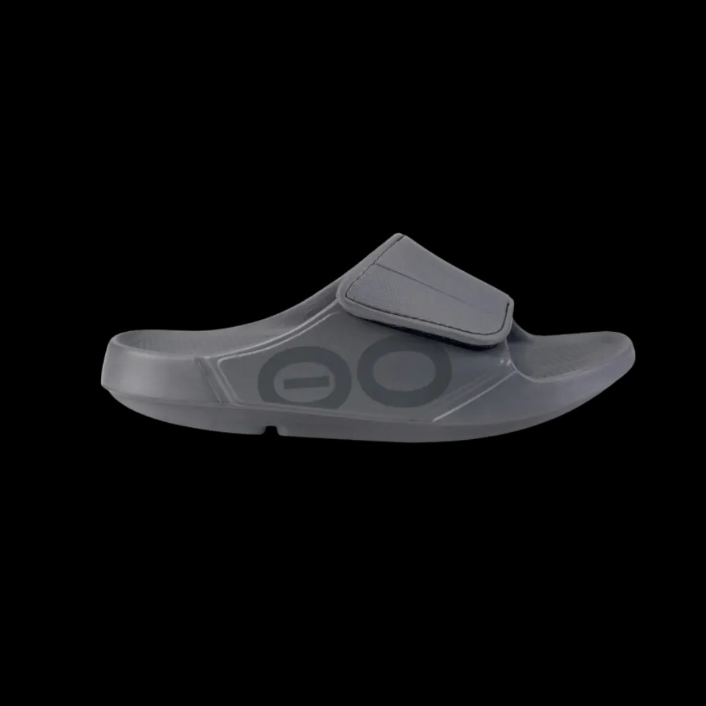 Oofos OOahh Sport Flex Sandal Slate - HypeFly India View 1
