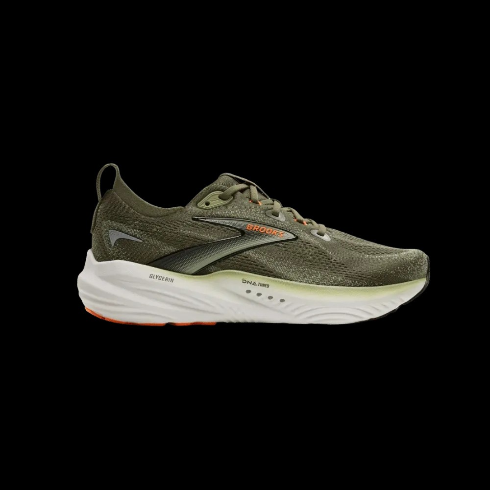 Brooks Glycerin 22 Dusty Olive Tea Orange - HypeFly India View 1