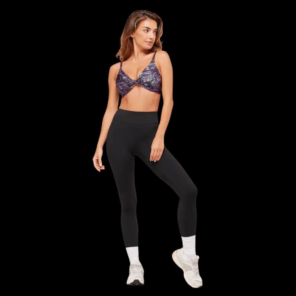 Gymshark Printed Twist Front Bralette Morning Blue - HypeFly India View 4