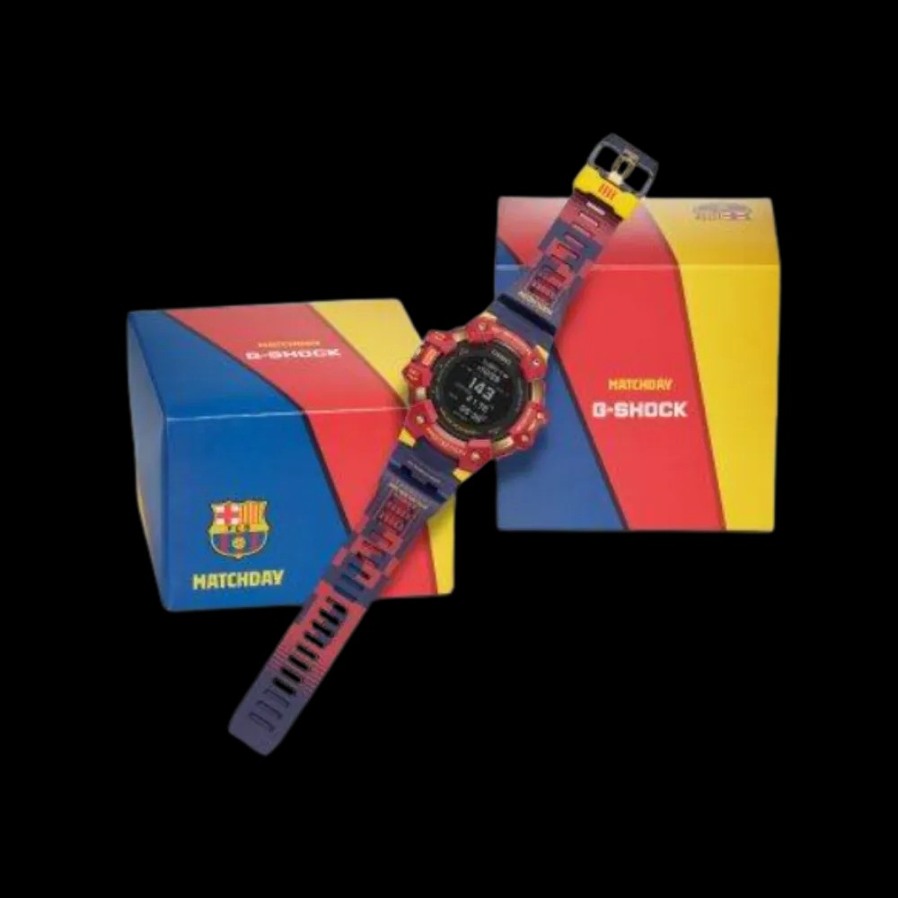 G-Shock Uni GBD100BAR-4 Barcelona Matchday Watch 'Red' - HypeFly India View 6