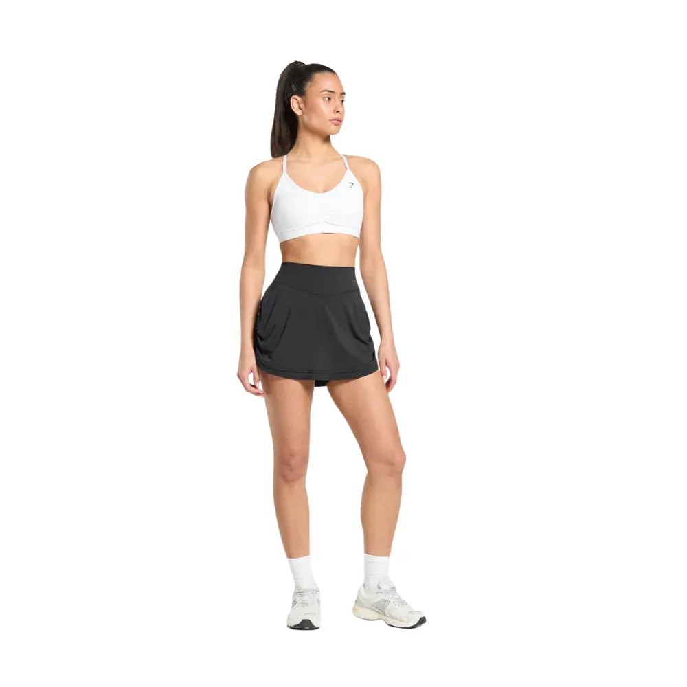 Gymshark Ruched Skort Black - HypeFly India View 4