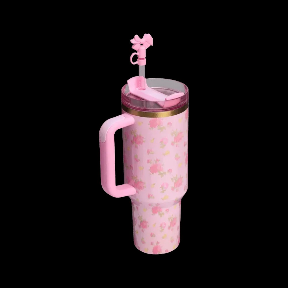 Stanley 1913 x LoveShackFancy Quencher H2.0 Flowstate™ Tumbler Ibiza Sunset - HypeFly India View 2