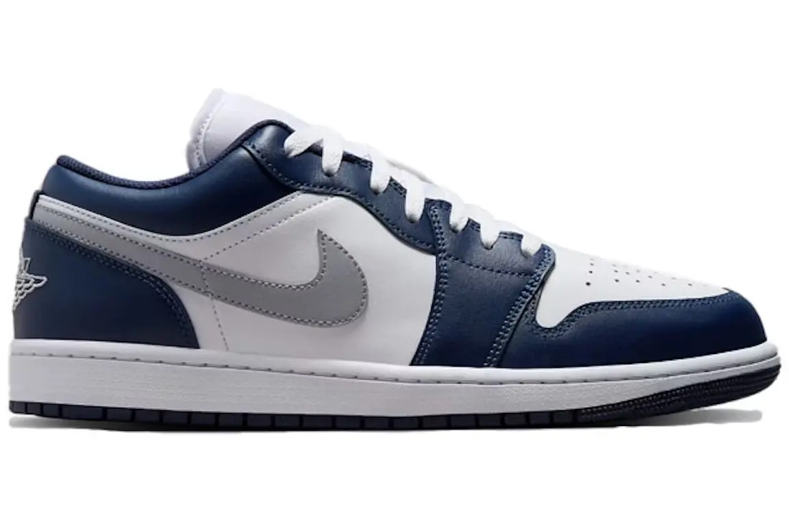 Jordan 1 Low Wolf Grey Midnight Navy - HypeFly India View 1