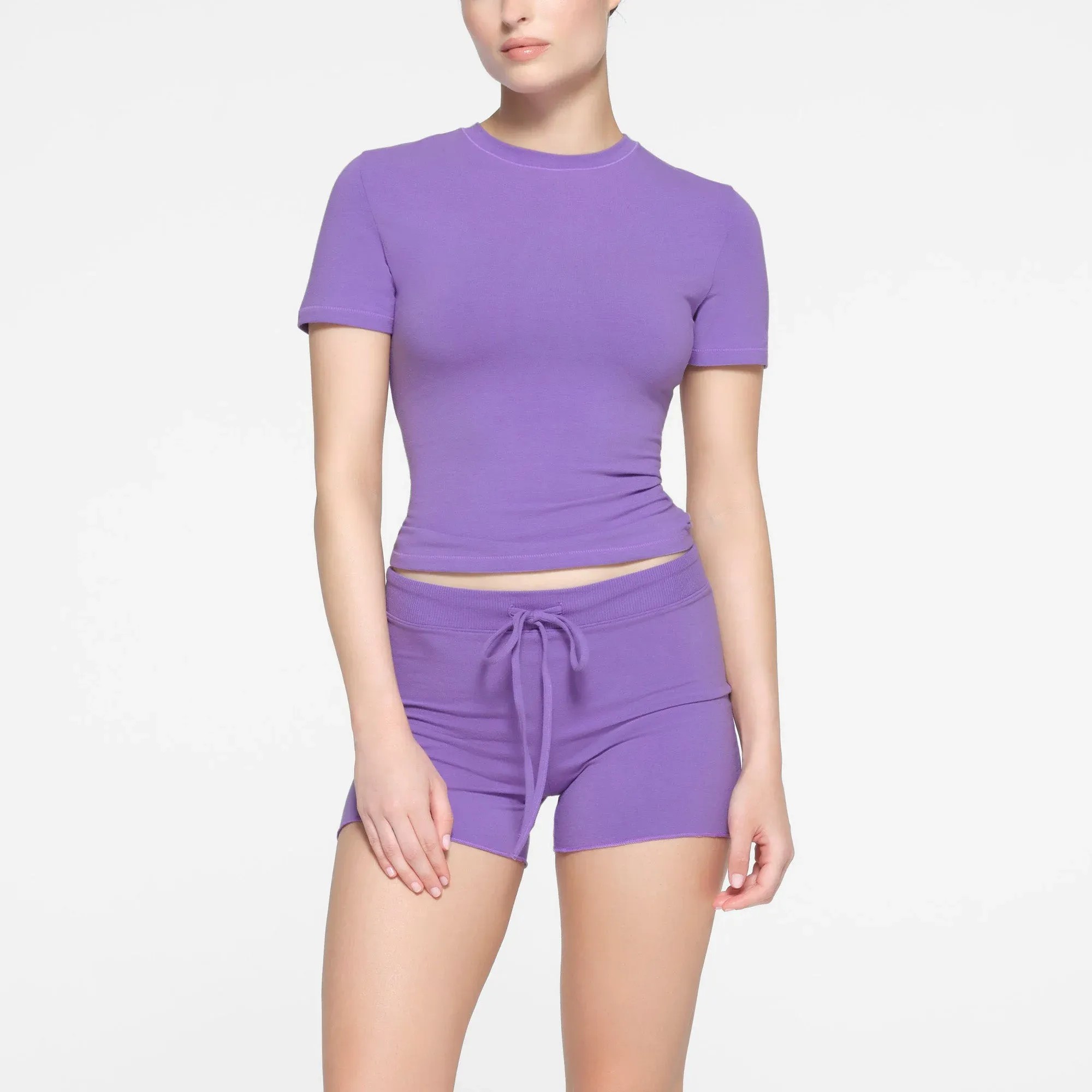 Skims Cotton Jersey Short Sugar Ultra Violet - HypeFly India View 3