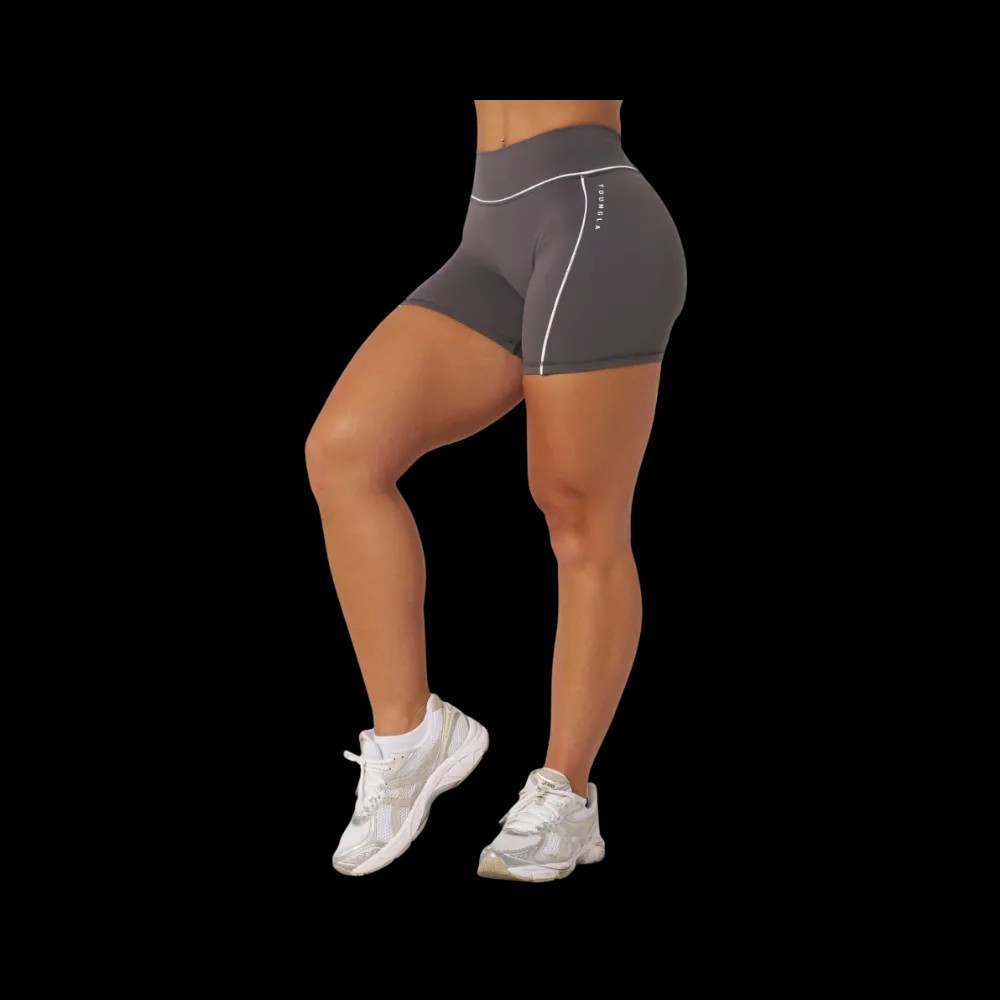 YoungLA Elevate outline Shorts 5" Charcoal - HypeFly India View 1
