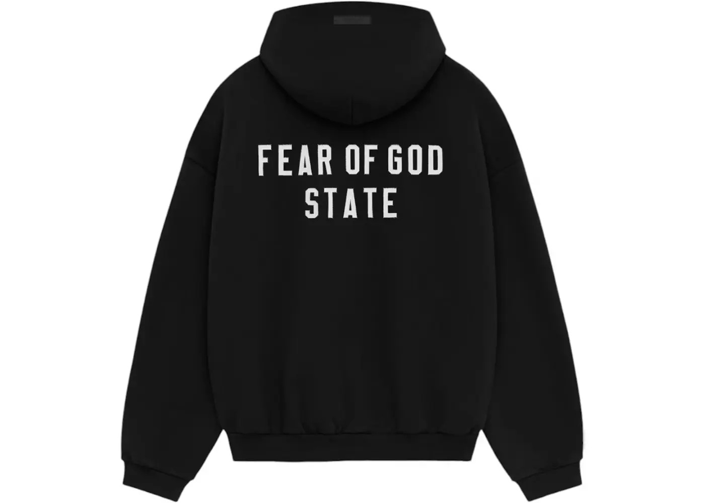 Fear of God Essentials Heavy Fleece Fullzip HoodieBlack - HypeFly India View 1