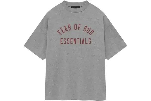 Buy Fear of God Essentials Jersey Crewneck Tee Dark Heather Hype