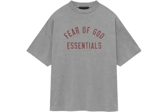 Fear of God Essentials Jersey Crewneck Tee Dark Heather - HypeFly India View 1