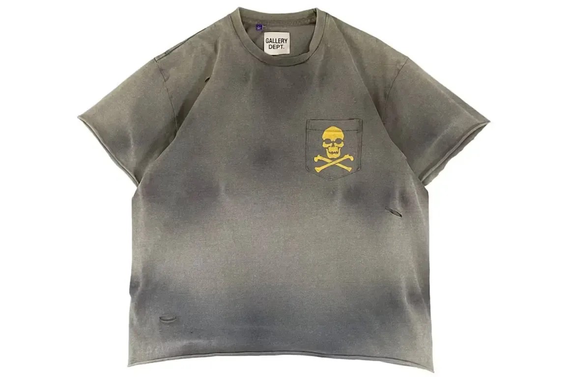 Gallery Dept. Zip T-shirt Vintage Black - HypeFly India View 2