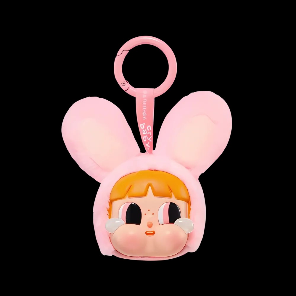 Pop Mart CRYBABY x Powerpuff Girls Series Bunny Blossom Vinyl Face Plush - HypeFly India View 1