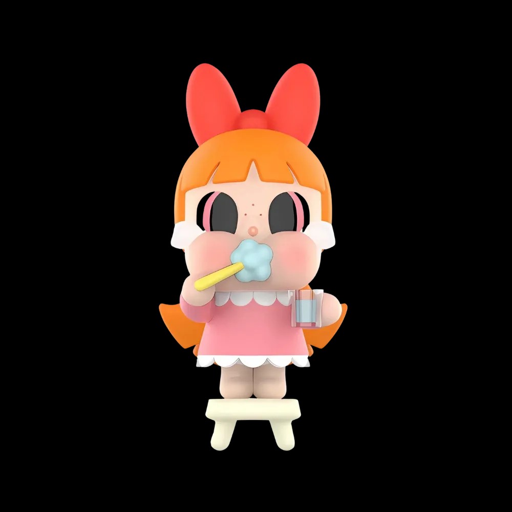 Pop Mart CRYBABY x Powerpuff Girls Series Brushing Teeth Blossom Figure - HypeFly India View 1