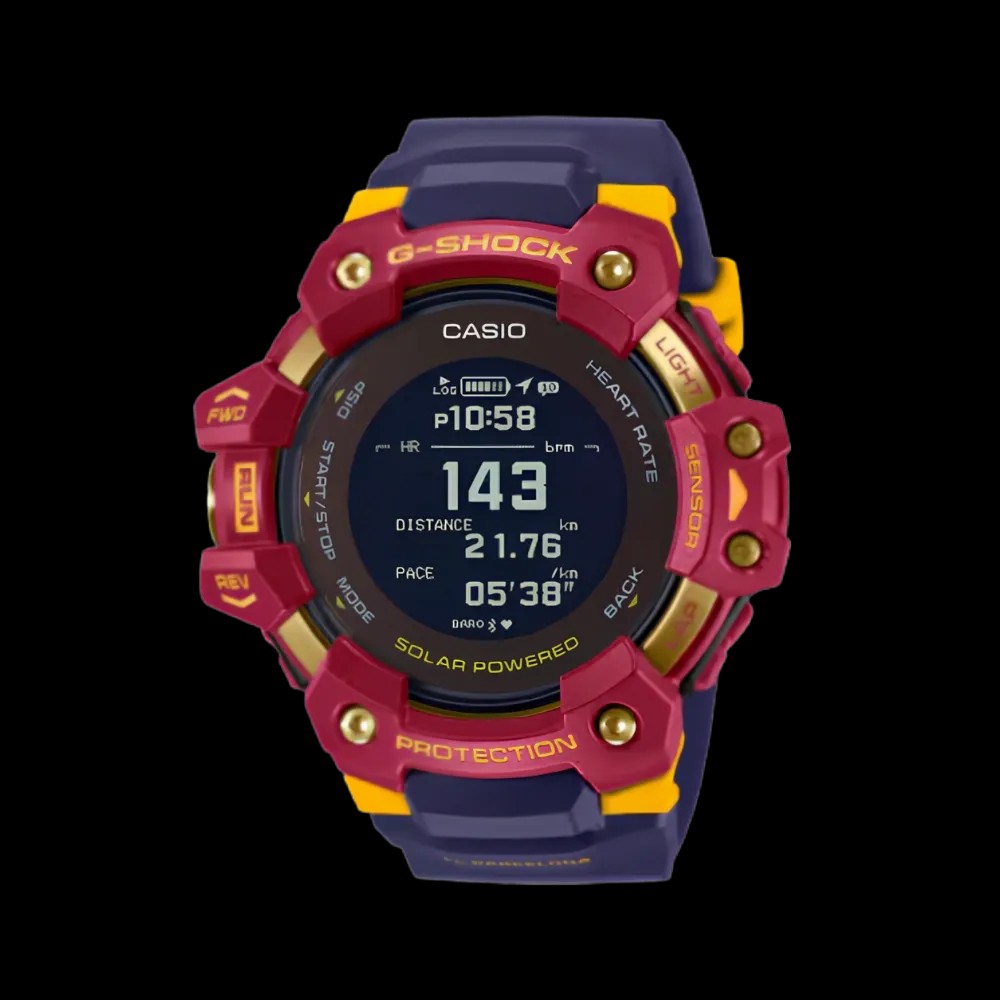 G-Shock Uni GBD100BAR-4 Barcelona Matchday Watch 'Red' - HypeFly India View 1