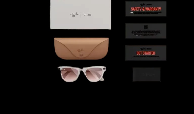 Ray Ban Meta Skyler 'Shiny Black' Lenses-Clear Blue - HypeFly India View 3