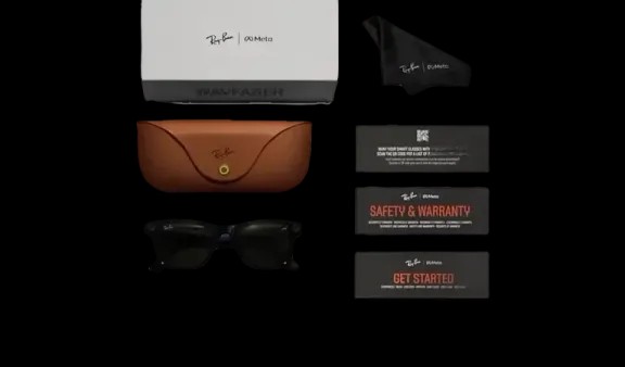 Ray Ban Meta Smart Glasses - Wayfarer Matte Black Graphite Lenses - HypeFly India View 8