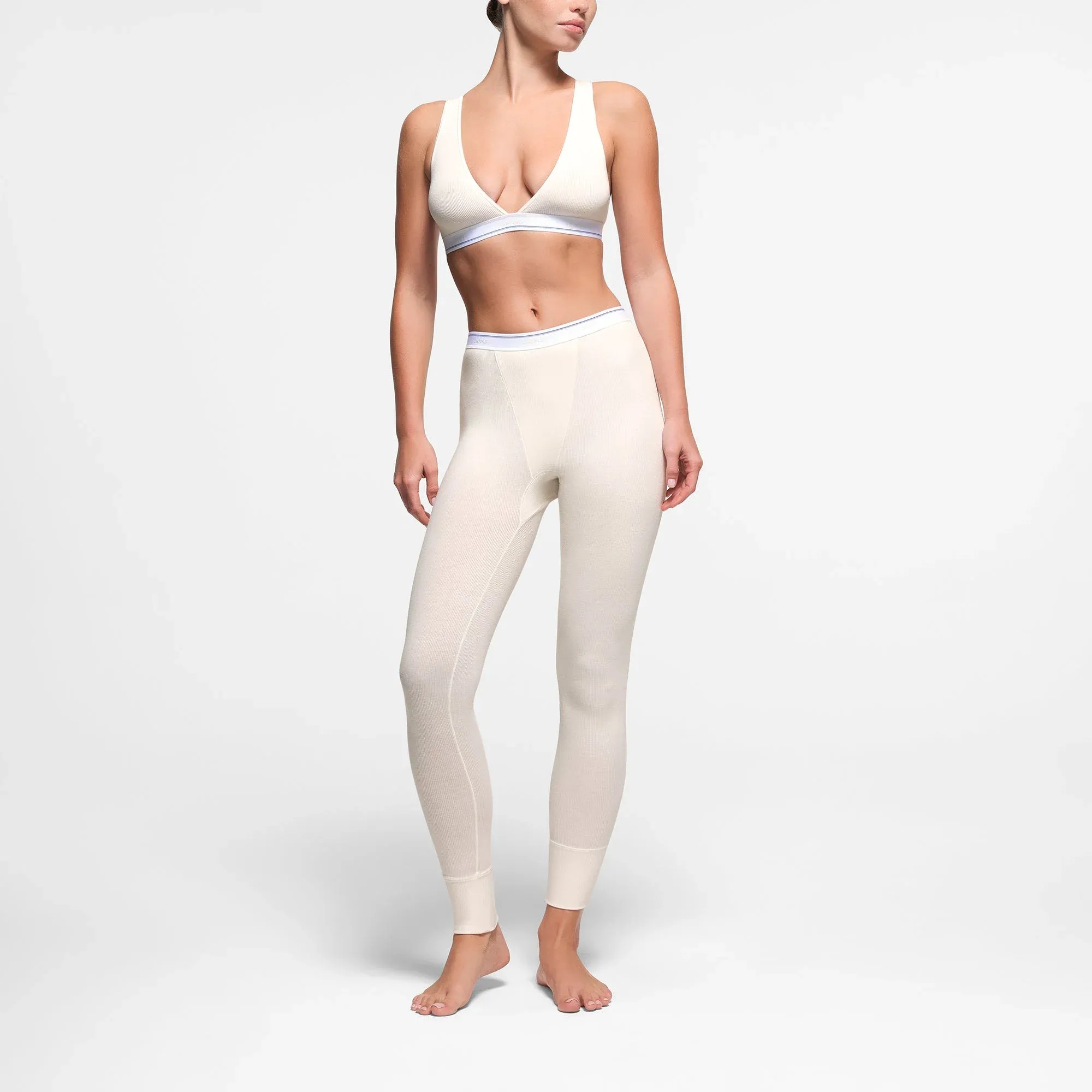 Skims Cotton Rib Legging Marble Stripe - HypeFly India View 3