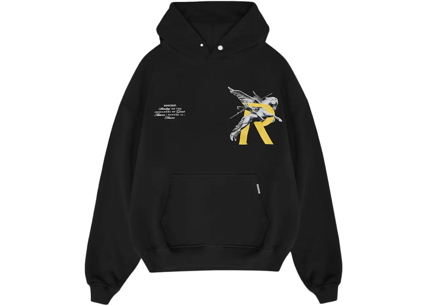Represent Giants Hoodie Jet Black - HypeFly India View 1