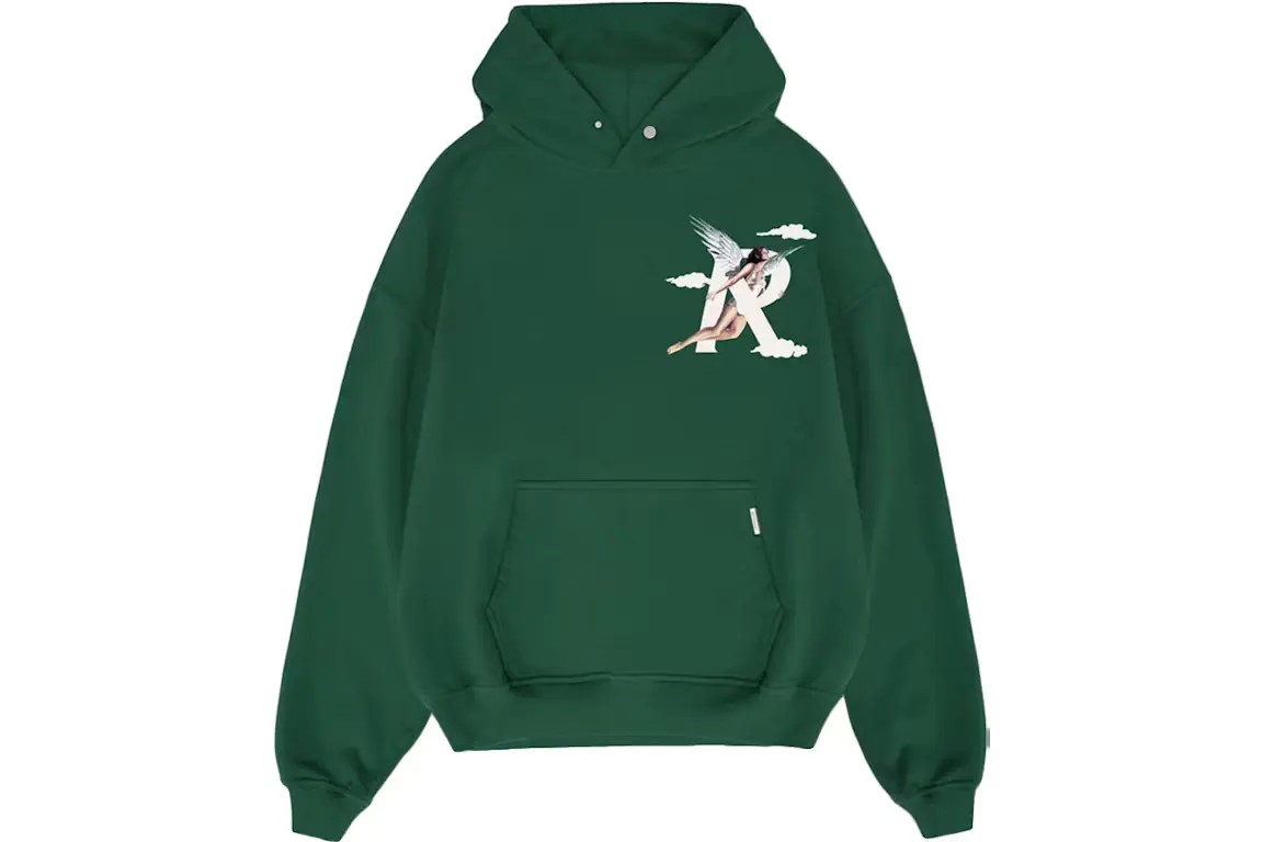 Represent Storms In Heaven Hoodie Racing Green - HypeFly India View 2
