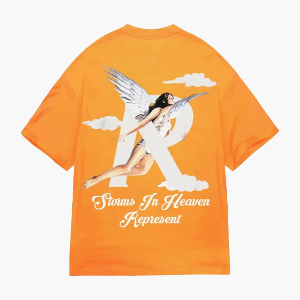 Represent Storms In Heaven T-Shirt 'Orange' - HypeFly India View 1