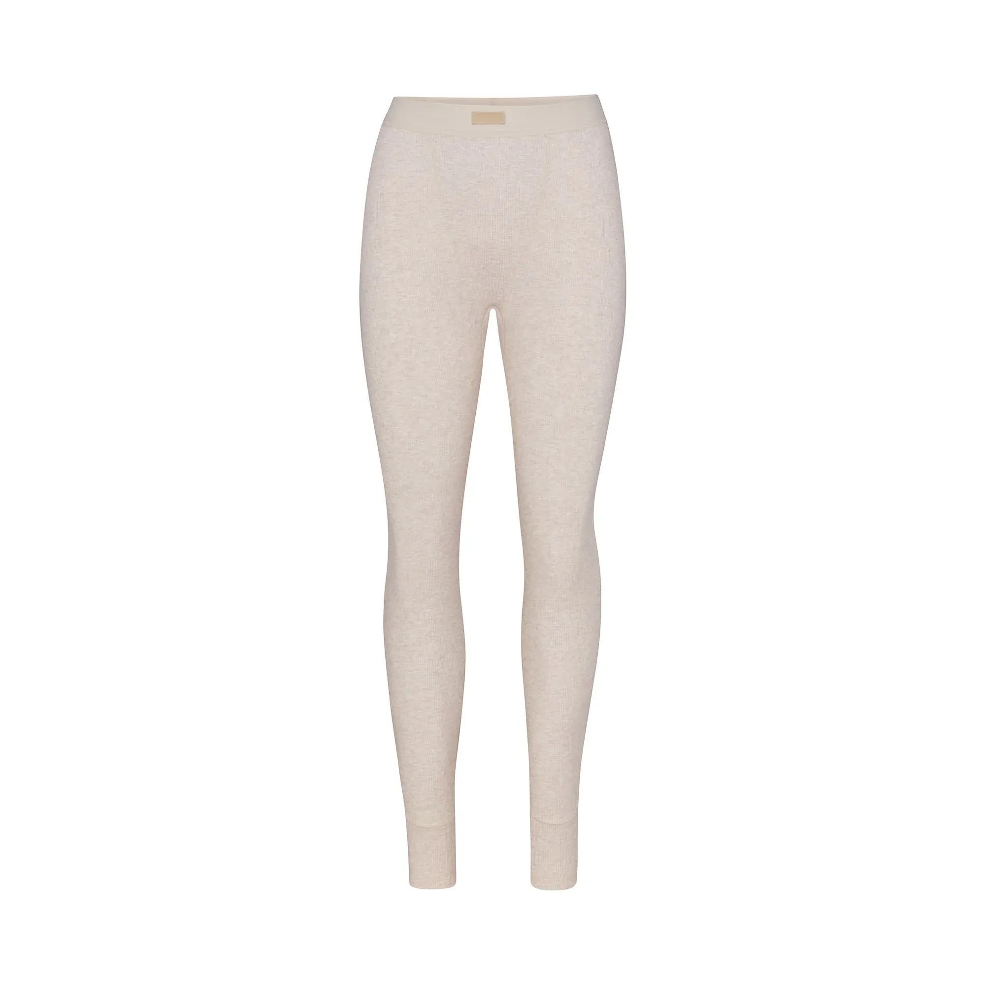 Skims Cotton Rib Legging Heather Oatmeal - HypeFly India View 1