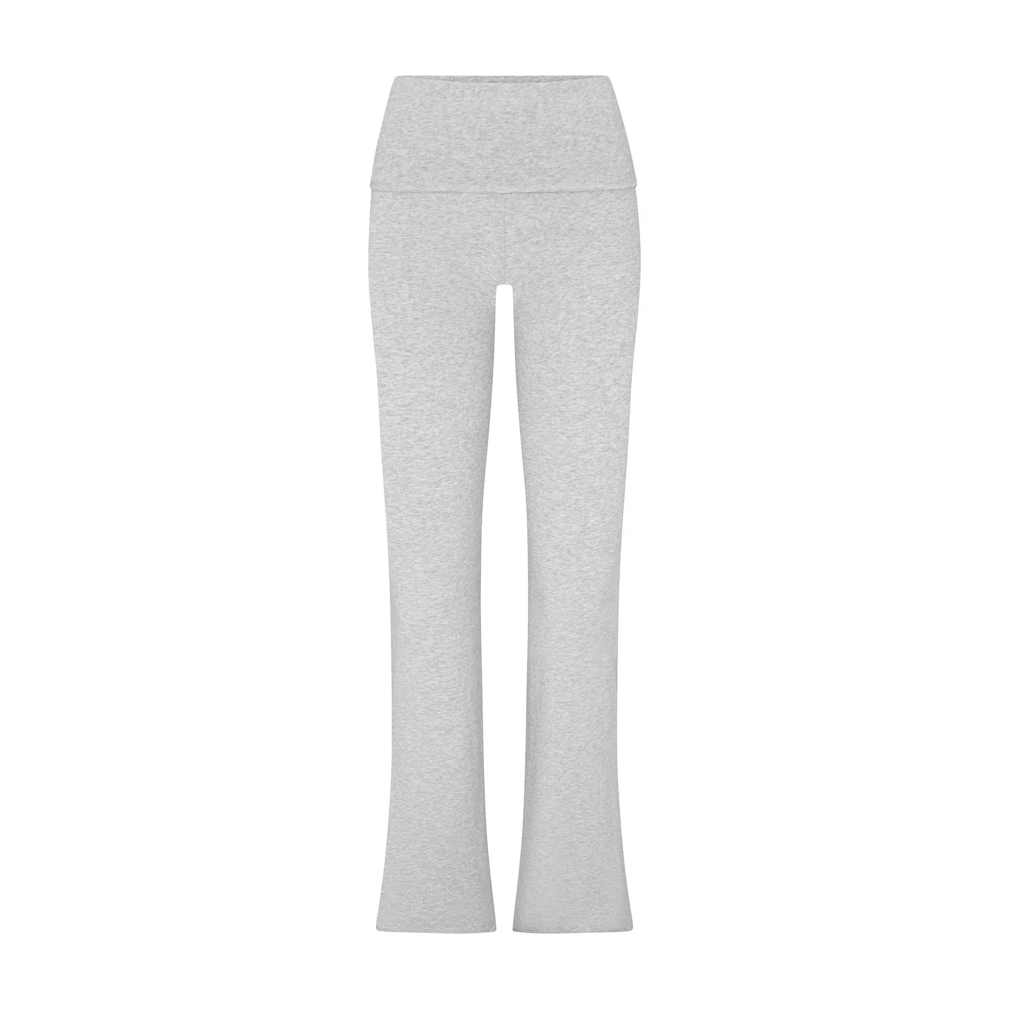 Skims Cotton Jersey Foldover Pant Light Heather Grey - HypeFly India View 1