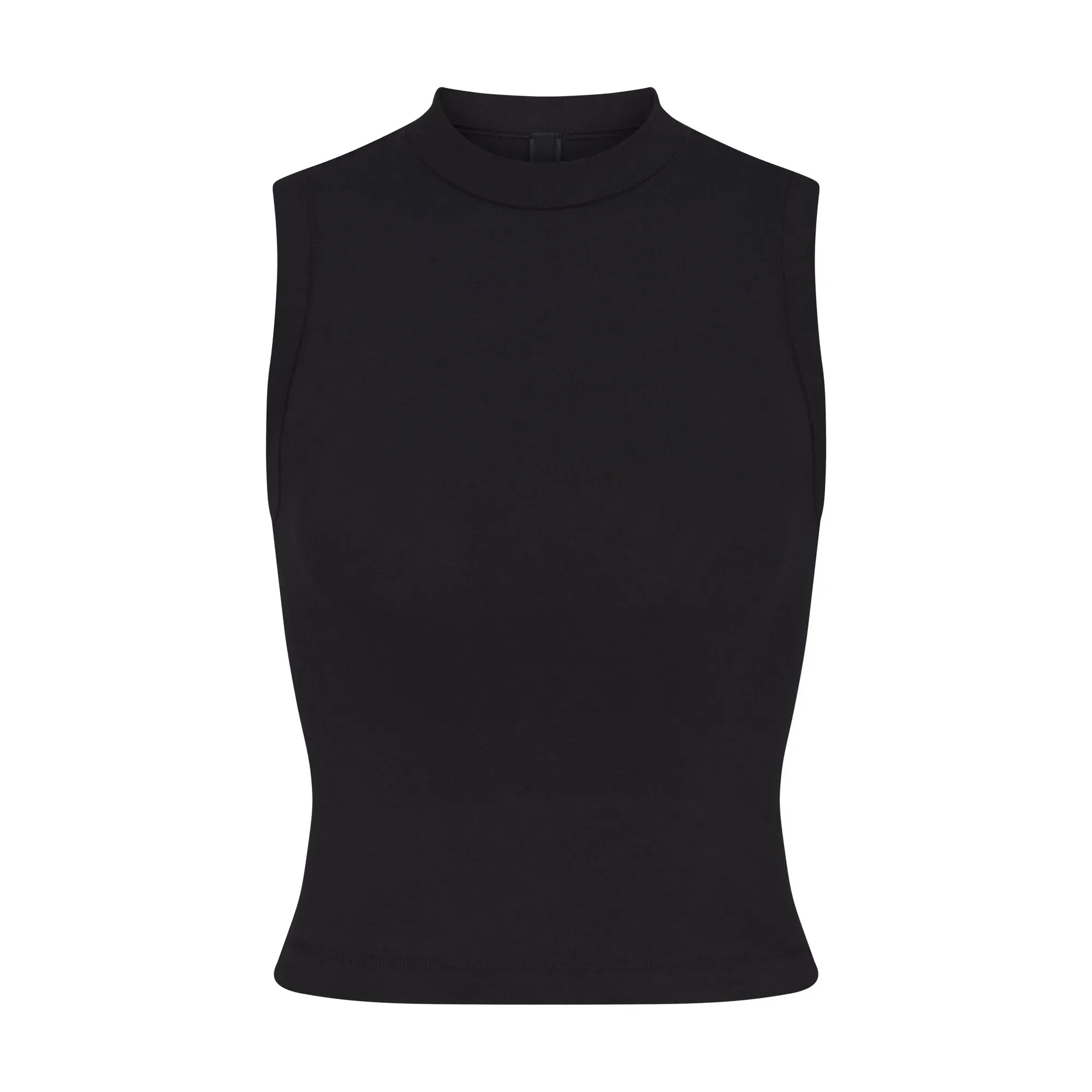 Skims Cotton Jersey Mock Neck Tank Soot - HypeFly India View 1
