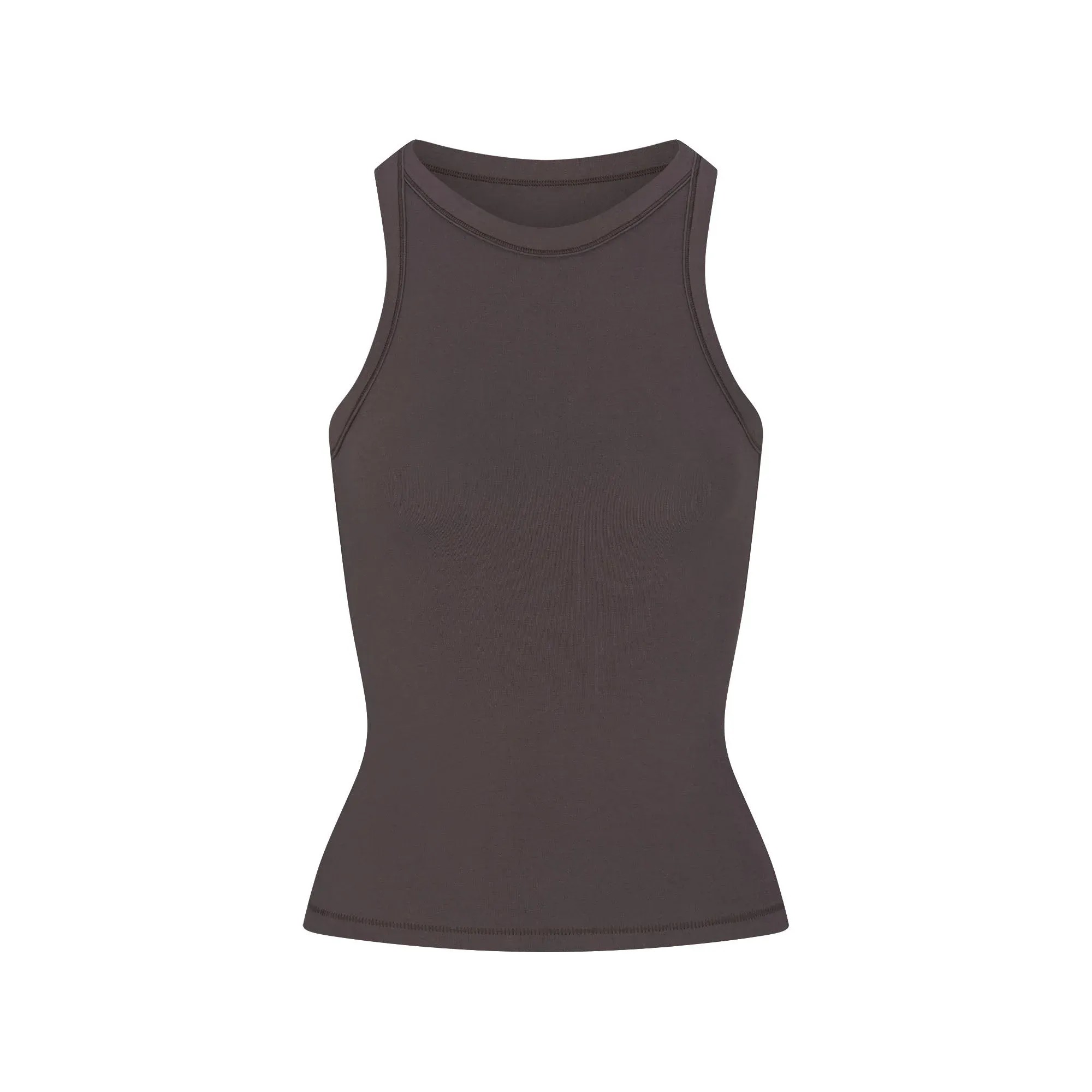 Skims Cotton Jersey Crew Neck Tank Iron - HypeFly India View 1