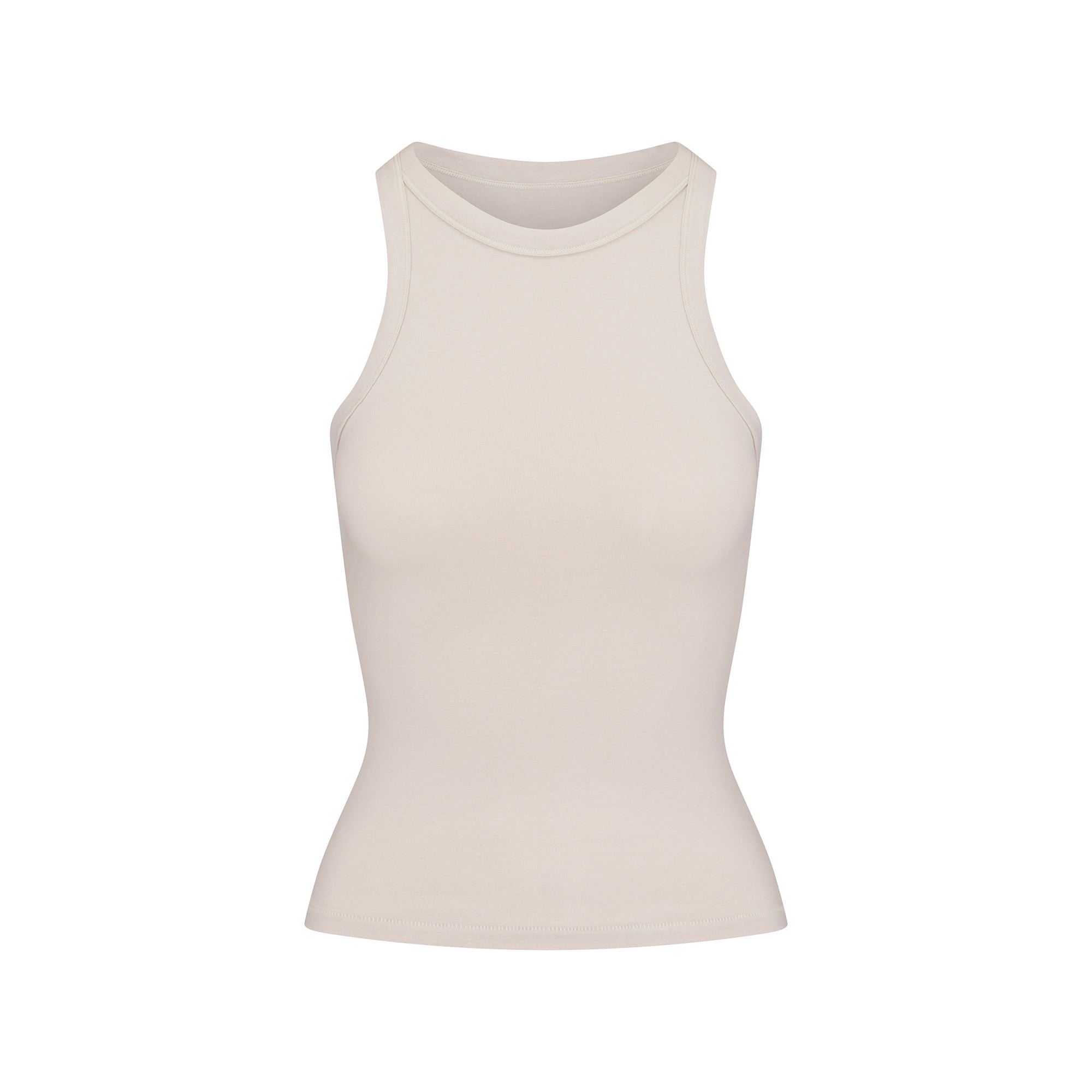 Skims Cotton Jersey Crew Neck Tank Stone - HypeFly India View 1