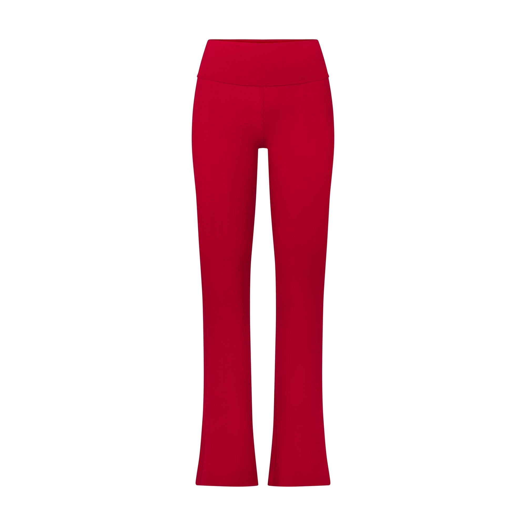 Skims Cotton Jersey Foldover Pant Cranberry - HypeFly India View 1