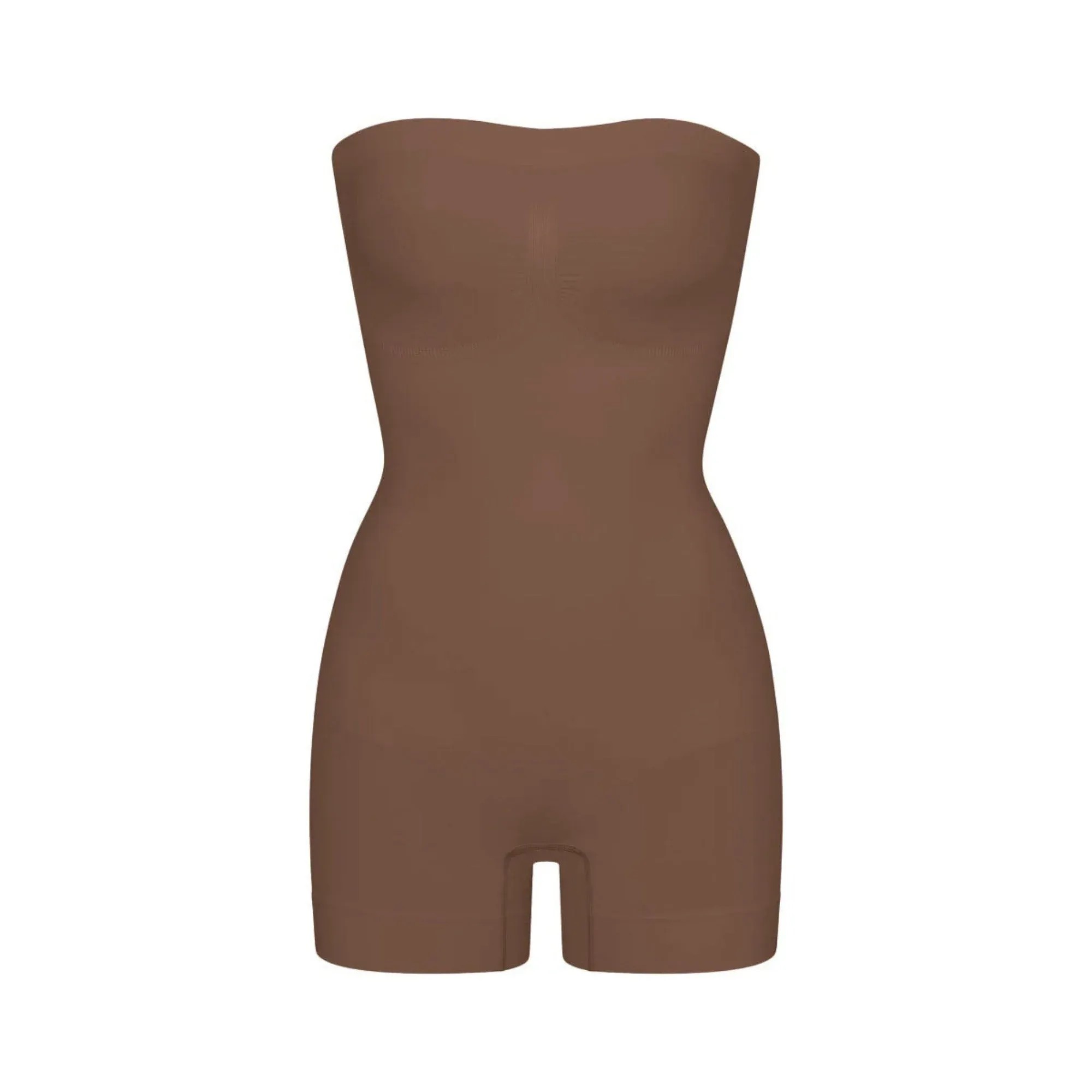 Skims Seamless Sculpt Strapless Shortie Bodysuit Jasper - HypeFly India View 1