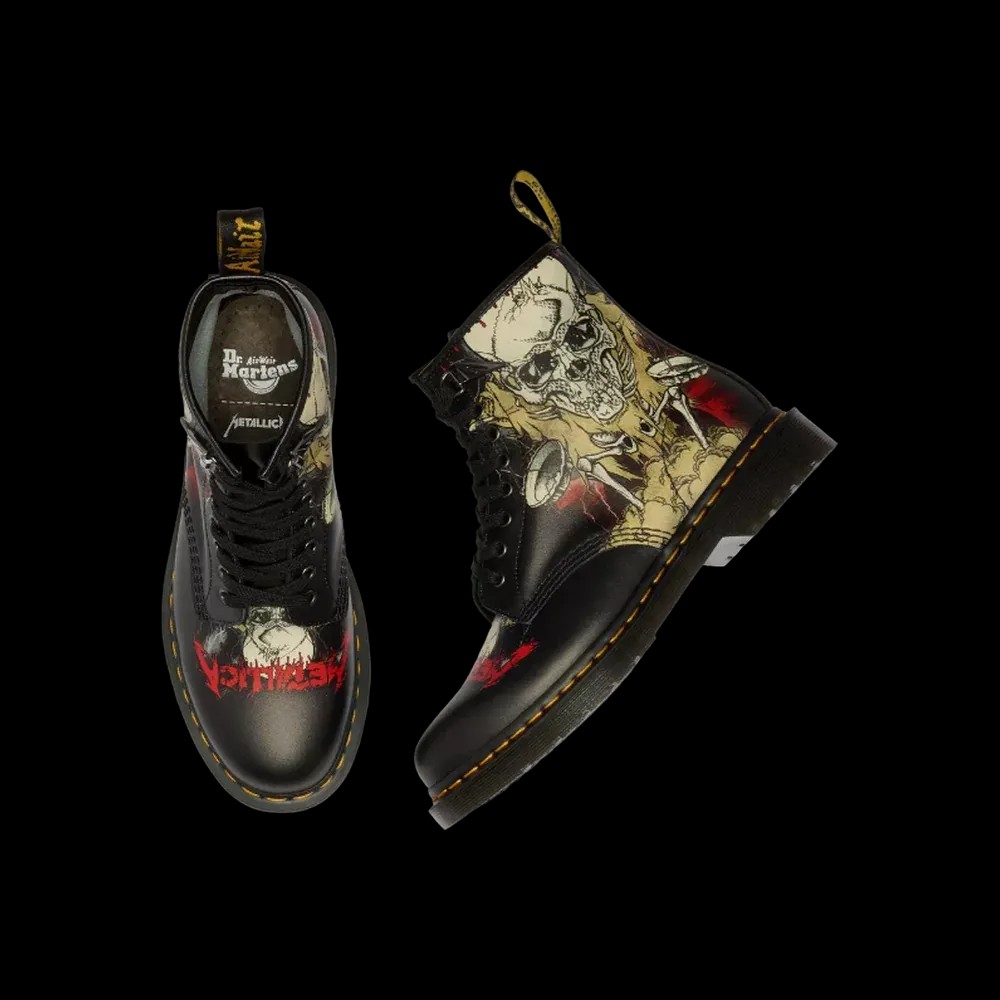 Dr Martens 1460 Metallica Skull Lightning Print - HypeFly India View 2
