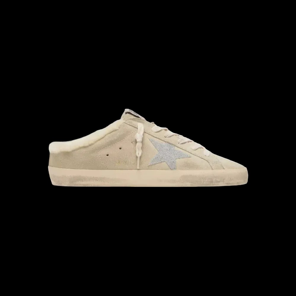 Golden Goose Super-Star Sabots With Swarovski Crystal Star And Shearling Lining - HypeFly India View 1
