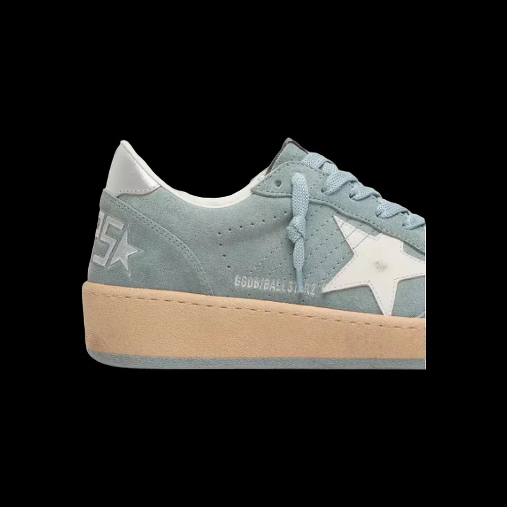 Golden Goose Ball Star In Light Blue Suede With White Star - HypeFly India View 5