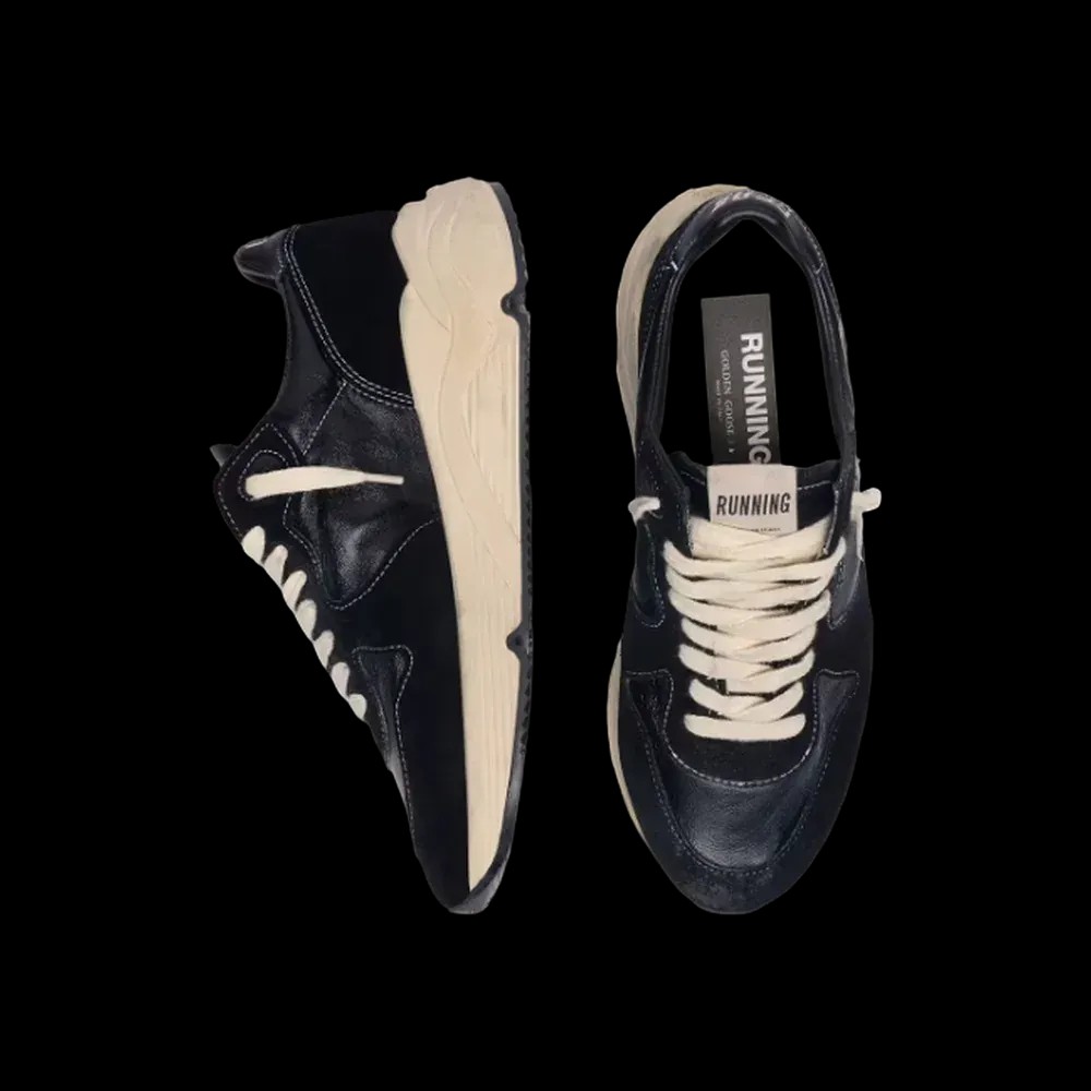 Golden Goose Running Sole In Black Nappa And Suede - HypeFly India View 2