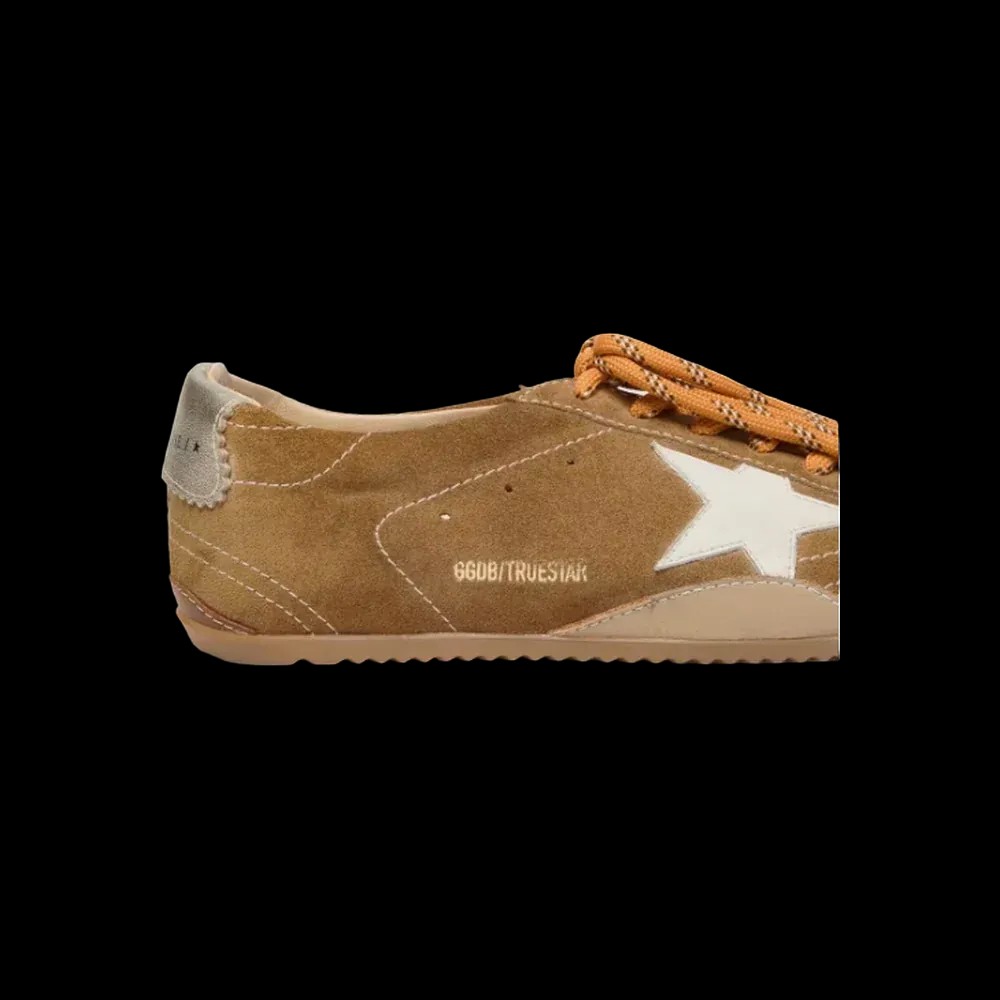 Golden Goose True-Star In Tobacco-Colored Suede With White Star And Platinum Heel Tab - HypeFly India View 5