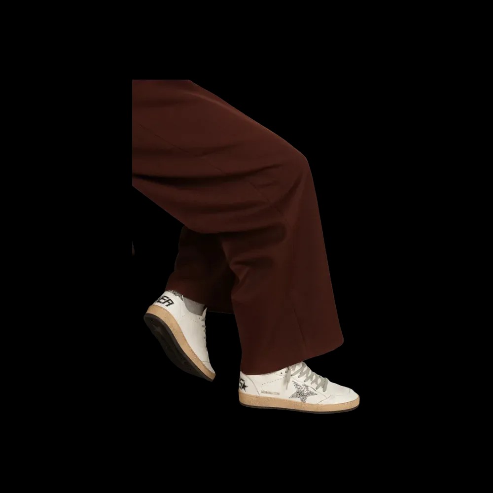 Golden Goose Ball Star In Nappa With Silver Glitter Star And Heel Tab - HypeFly India View 4