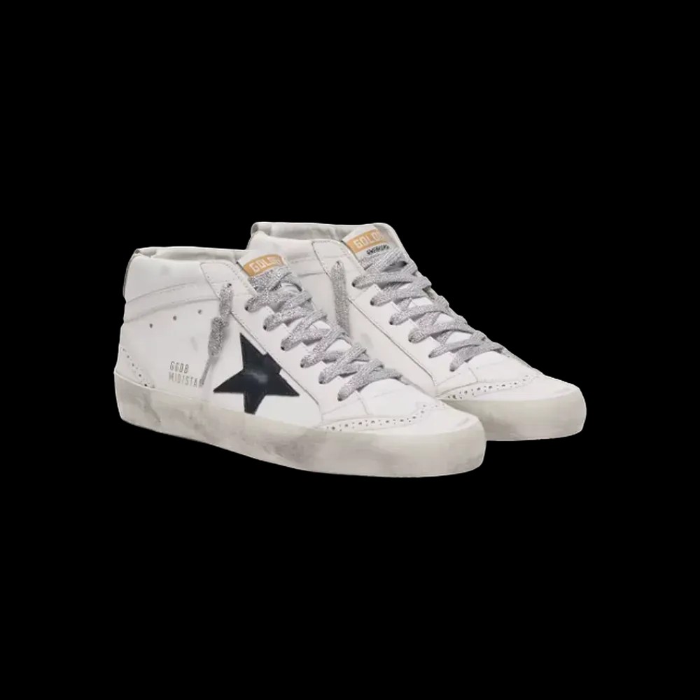 Golden Goose Mid Star With Laminated Heel Tab And Glitter Laces - HypeFly India View 3