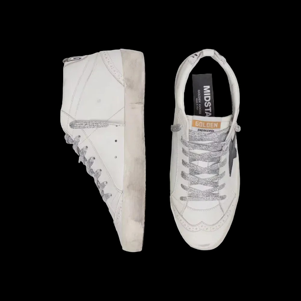 Golden Goose Mid Star With Laminated Heel Tab And Glitter Laces - HypeFly India View 2