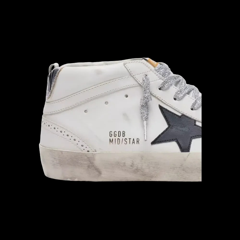 Golden Goose Mid Star With Laminated Heel Tab And Glitter Laces - HypeFly India View 4