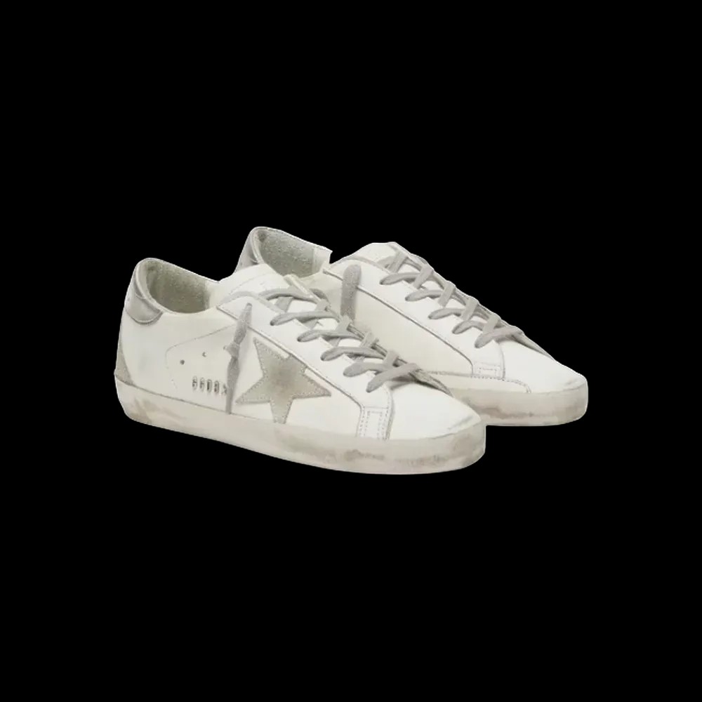 Golden Goose Super-Star With Silver Heel Tab And Metal Stud Lettering - HypeFly India View 2